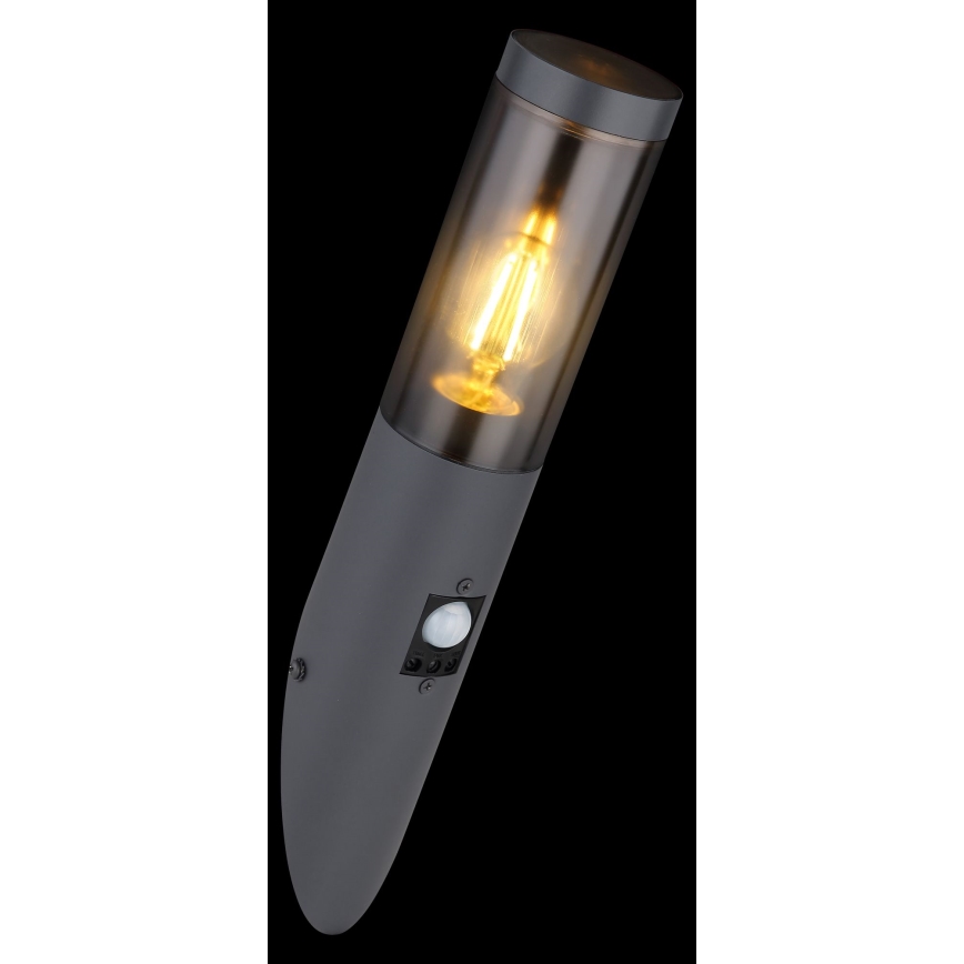 Globo - Φωτιστικό τοίχου εξωτερικού χώρου με αισθητήρα 1xE27/15W/230V IP44