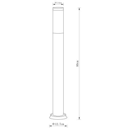 Globo - Λάμπα εξωτερικού χώρου 1xE27/60W/230V 80 cm IP44