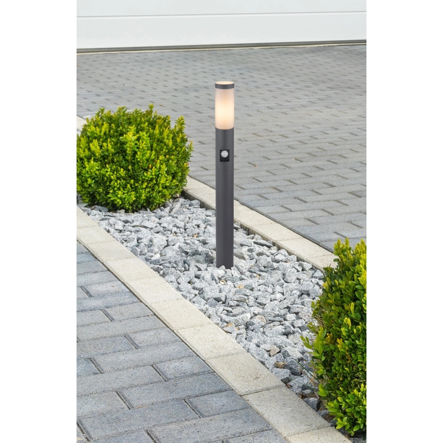 Globo - Λάμπα εξωτερικού χώρου με αισθητήρα 1xE27/15W/230V IP44 80 cm ανθρακί