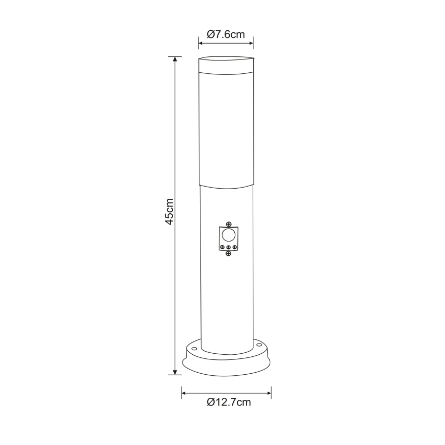 Globo - Λάμπα εξωτερικού χώρου με αισθητήρα 1xE27/60W/230V 45 cm IP44
