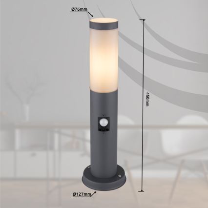 Globo - Φωτιστικό εξωτερικού χώρου με αισθητήρα 1xE27/15W/230V 45 εκ. IP44