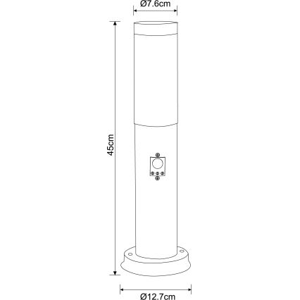 Globo - LED εξωτερικό φωτιστικό με αισθητήρα 1xE27/8,8W/230V IP44