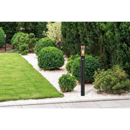 Globo - Λάμπα εξωτερικού χώρου με αισθητήρα 1xE27/15W/230V IP44 110 cm μαύρο/χαλκός