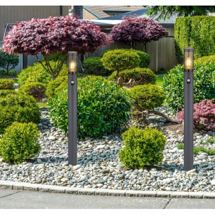 Globo - Λάμπα εξωτερικού χώρου με αισθητήρα 1xE27/15W/230V IP44 110 cm μαύρο