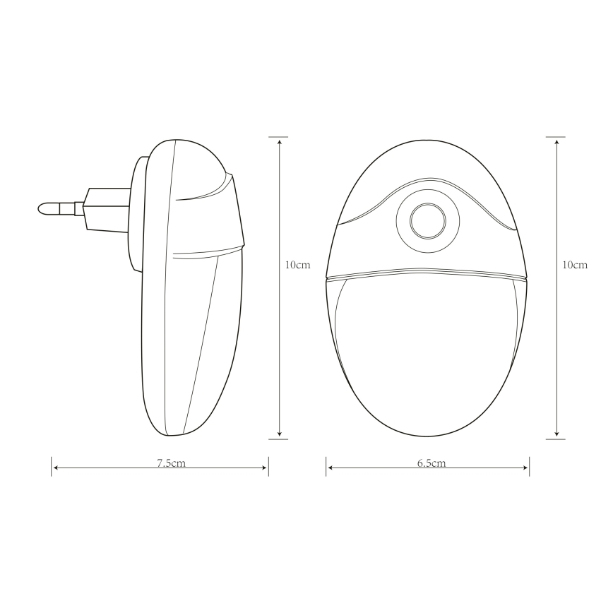 Globo - LED Φωτιστικό νυκτός πρίζας με αισθητήρα 4xLED/0,6W/230V 6500K