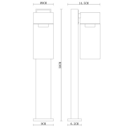 Globo - Λάμπα εξωτερικού χώρου 1xE27/40W/230V 50 cm IP44