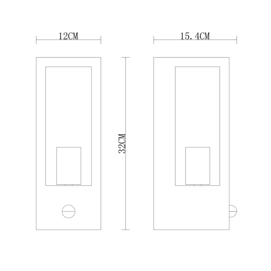 Globo φωτιστικό τοίχου με αισθητήρα 1xE27/60W/230V IP44