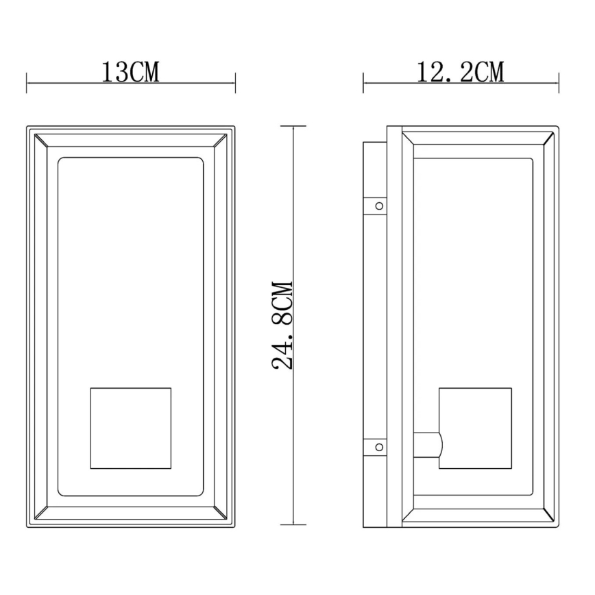 Globo - Επιτοίχιο φωτιστικό εξωτερικού χώρου 1xE27/60W/230V IP44 μαύρο