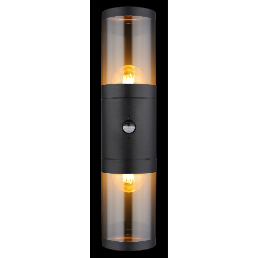 Globo φωτιστικό τοίχου με αισθητήρα 2xE27/40W/230V IP44