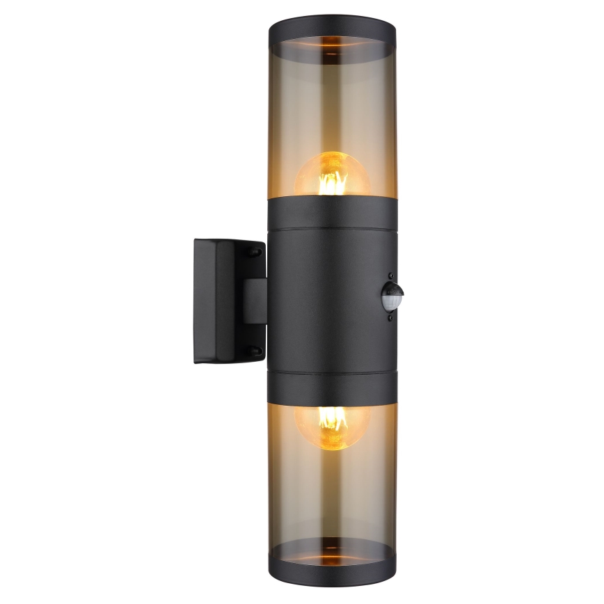 Globo φωτιστικό τοίχου με αισθητήρα 2xE27/40W/230V IP44