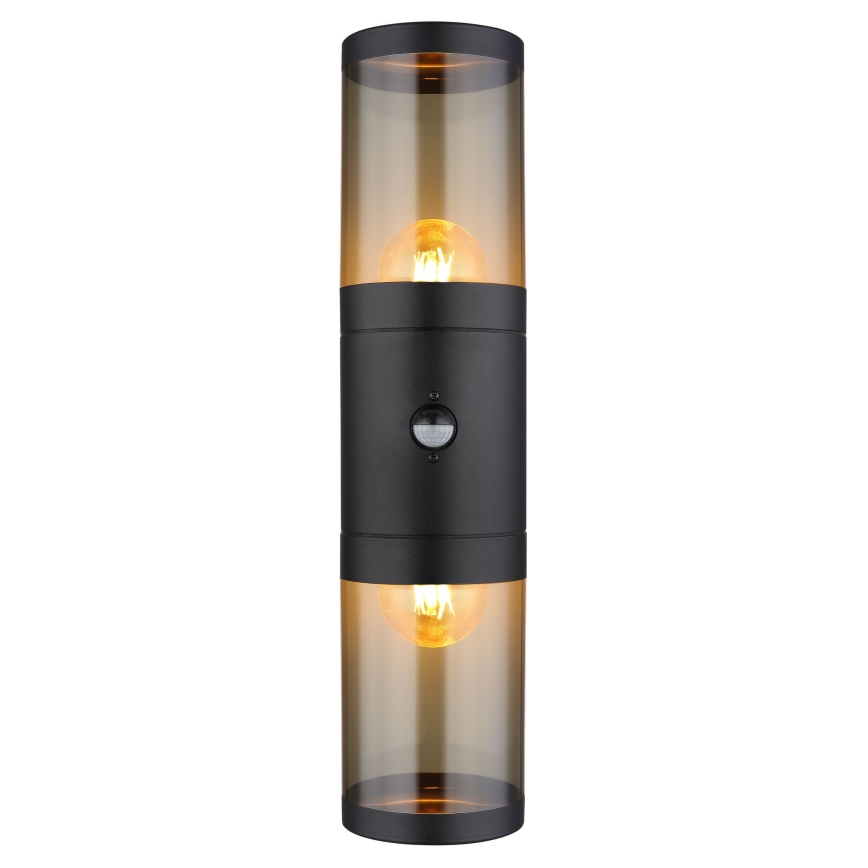 Globo φωτιστικό τοίχου με αισθητήρα 2xE27/40W/230V IP44