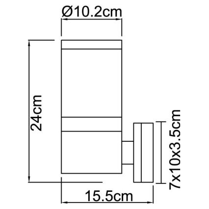 Globo - Φως τοίχου εξωτερικού χώρου 1xE27/60W/230V IP44