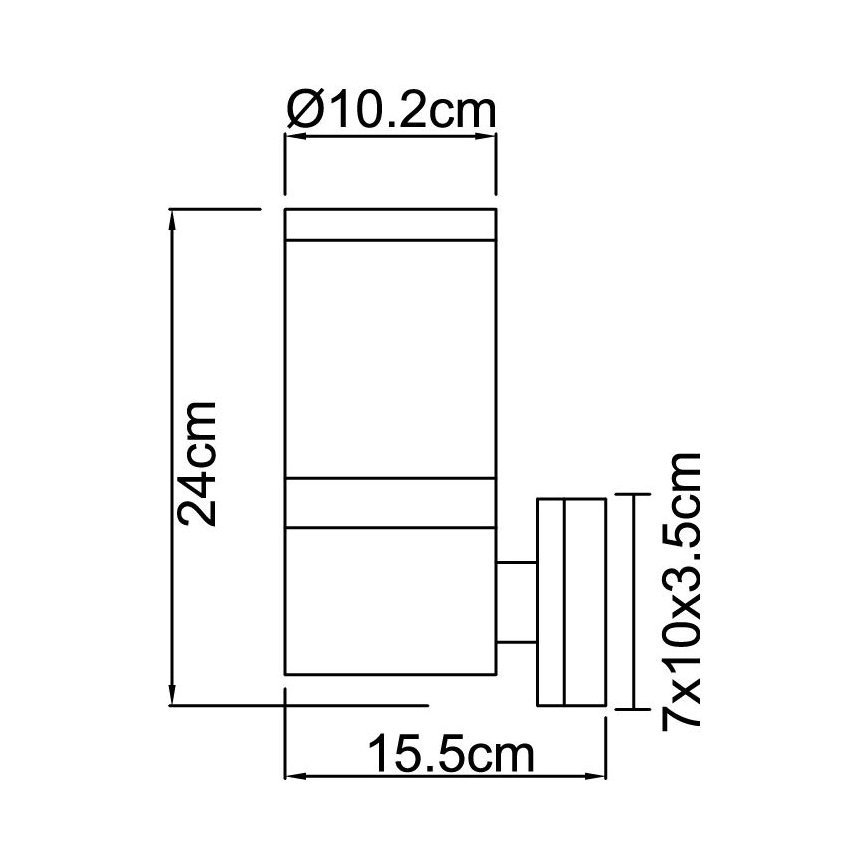 Globo - Φως τοίχου εξωτερικού χώρου 1xE27/60W/230V IP44