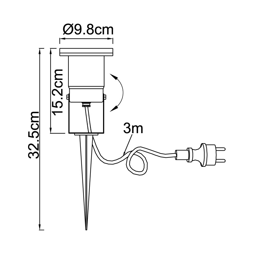 Globo - Λάμπα εξωτερικού χώρου 1xGU10/35W/230V IP65