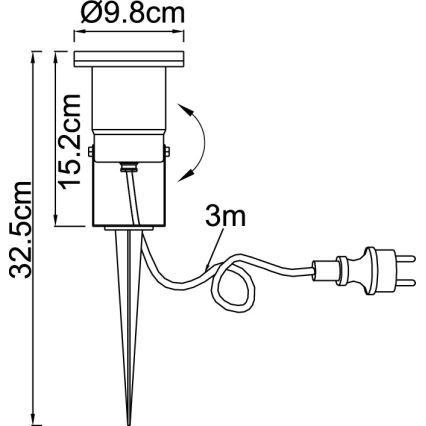 Globo - Λάμπα εξωτερικού χώρου 1xGU10/35W/230V IP65