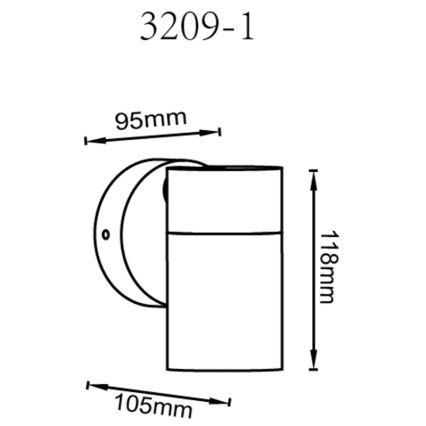 Globo - Σποτ τοίχου 1xGU10/35W/230V
