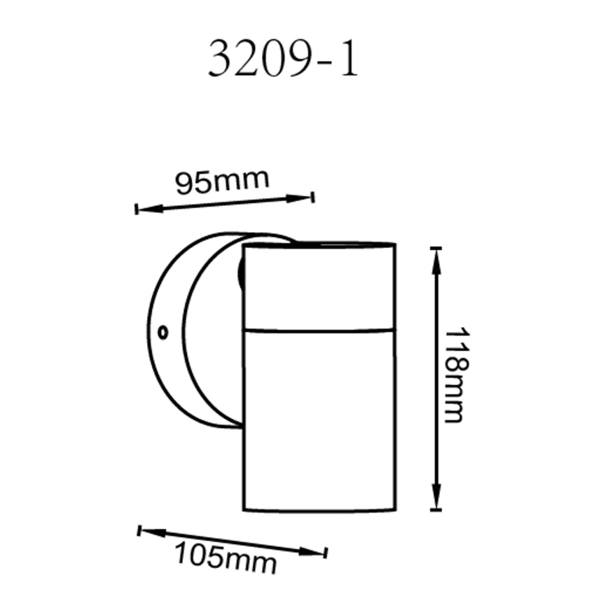 Globo - Σποτ τοίχου 1xGU10/35W/230V