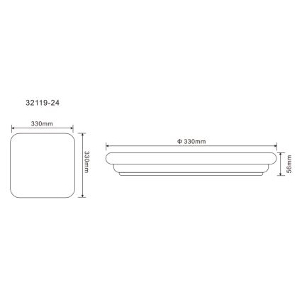 Globo - Φωτιστικό οροφής εξωτερικού χώρου LED LED/24W/230V IP54