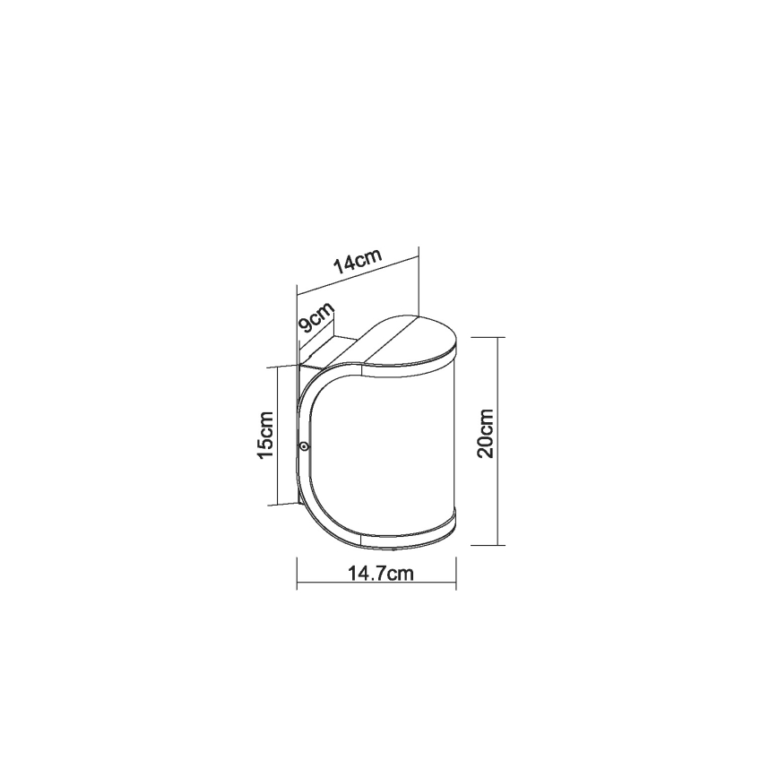 Globo - Φως τοίχου εξωτερικού χώρου 1xE27/60W/230V IP44