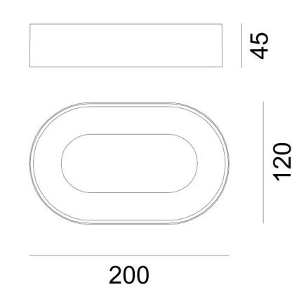 Globo - Επιτοίχιο φωτιστικό εξωτερικού χώρου LED LED/12W/230V IP65