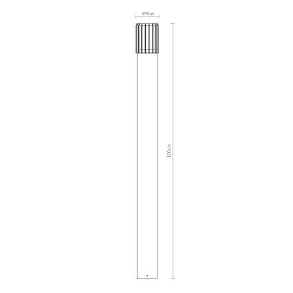 Globo - Φωτιστικό εξωτερικού χώρου 1xE27/15W/230V IP54 100 cm