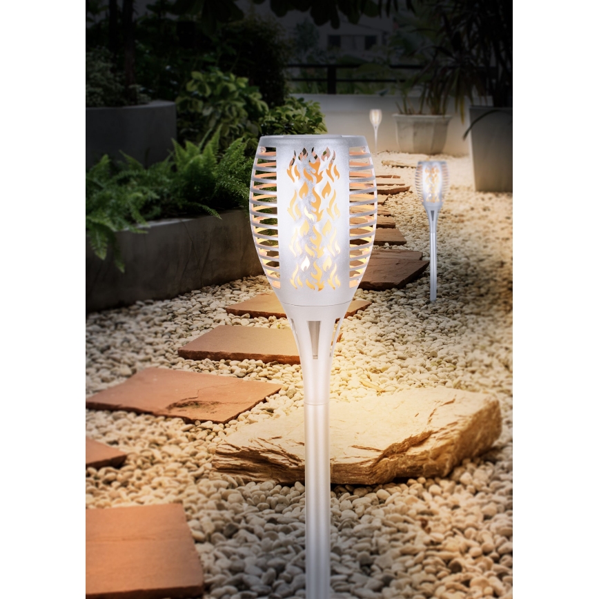 Globo - Ηλιακό φωτιστικό LED LED/3,6W/3V 1800K IP44 γυαλιστερό χρώμιο