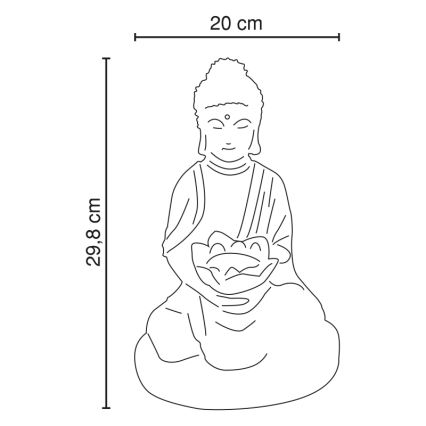 GLOBO - Ηλιακό φωτιστικό LED LED/0,06W IP44 600 mAh