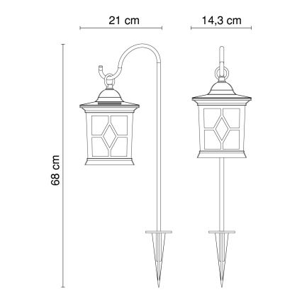 Globo - Ηλιακό φωτιστικό LED LED/0,06W IP44 300 mAh