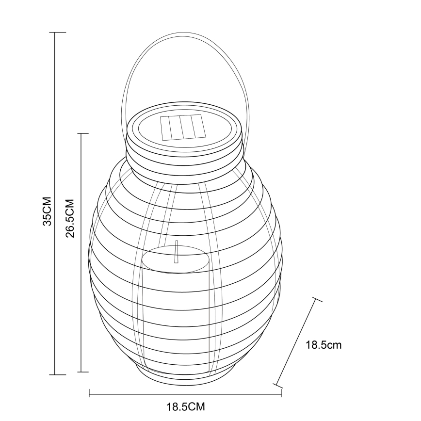 Globo - Ηλιακό φωτιστικό LED LED/0,06W/3,2V IP44 200 mAh rattan