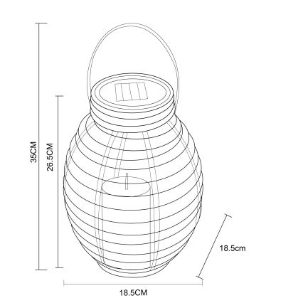 Globo - Ηλιακό φωτιστικό LED LED/0,06W/3,2V IP44 200 mAh rattan
