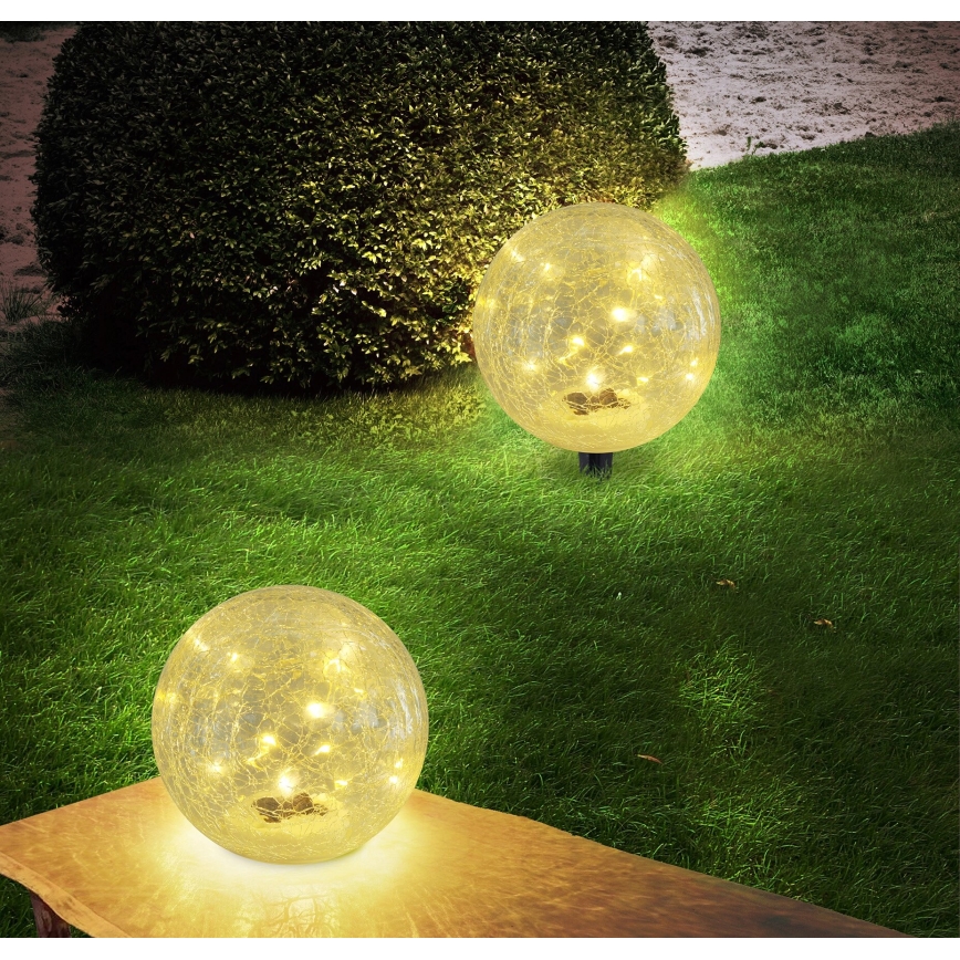 Globo - Ηλιακή λάμπα LED 15xLED/0,06W/3,2V διάμετρος 15 cm IP44