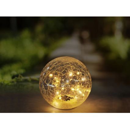 Globo - Ηλιακή λάμπα LED 20xLED/0,06W/3,2V διάμετρος 19,5 cm IP44