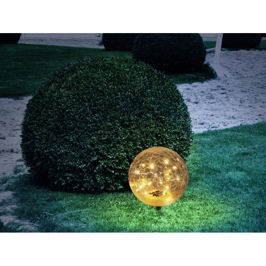 Globo - Ηλιακή λάμπα LED 20xLED/0,06W/3,2V διάμετρος 19,5 cm IP44
