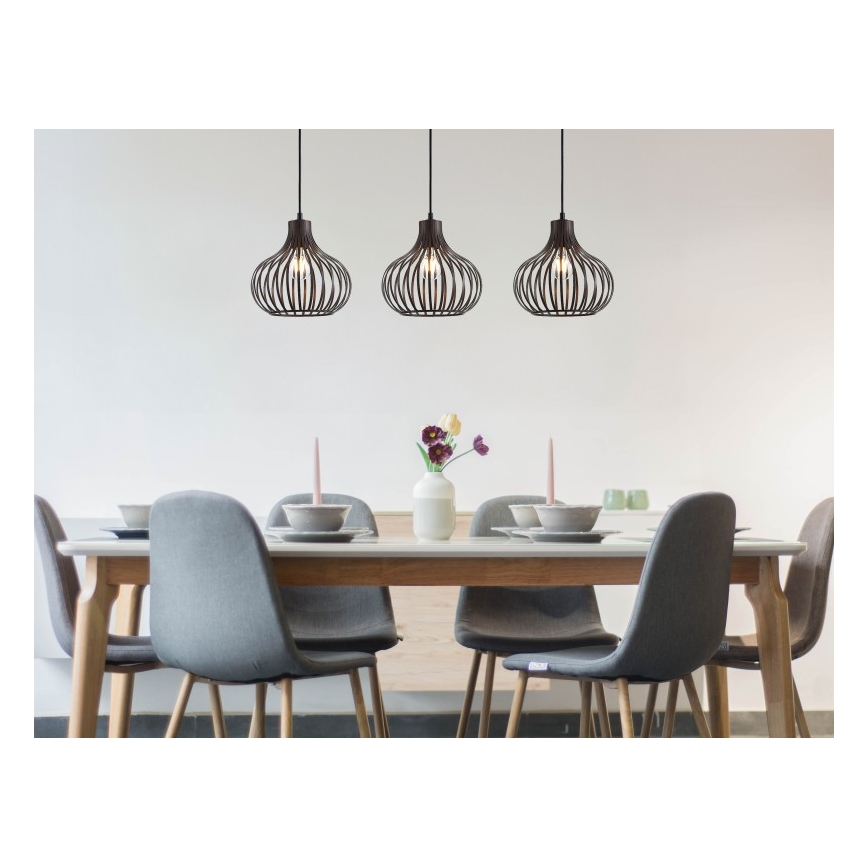 Globo - Κρεμαστό φωτιστικό οροφής 3xE27/40W/230V