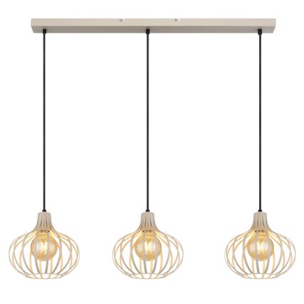 Globo - Κρεμαστό φωτιστικό με καλώδιο 3xE27/40W/230V μπεζ