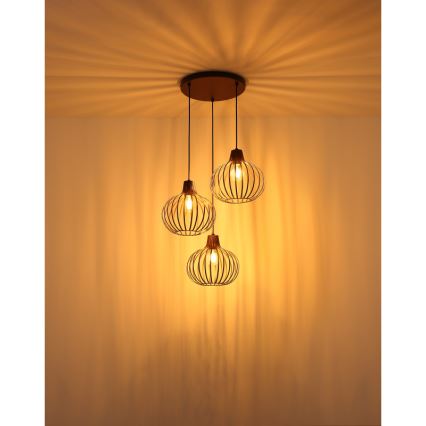Globo - Κρεμαστό φωτιστικό με καλώδιο 3xE27/40W/230V