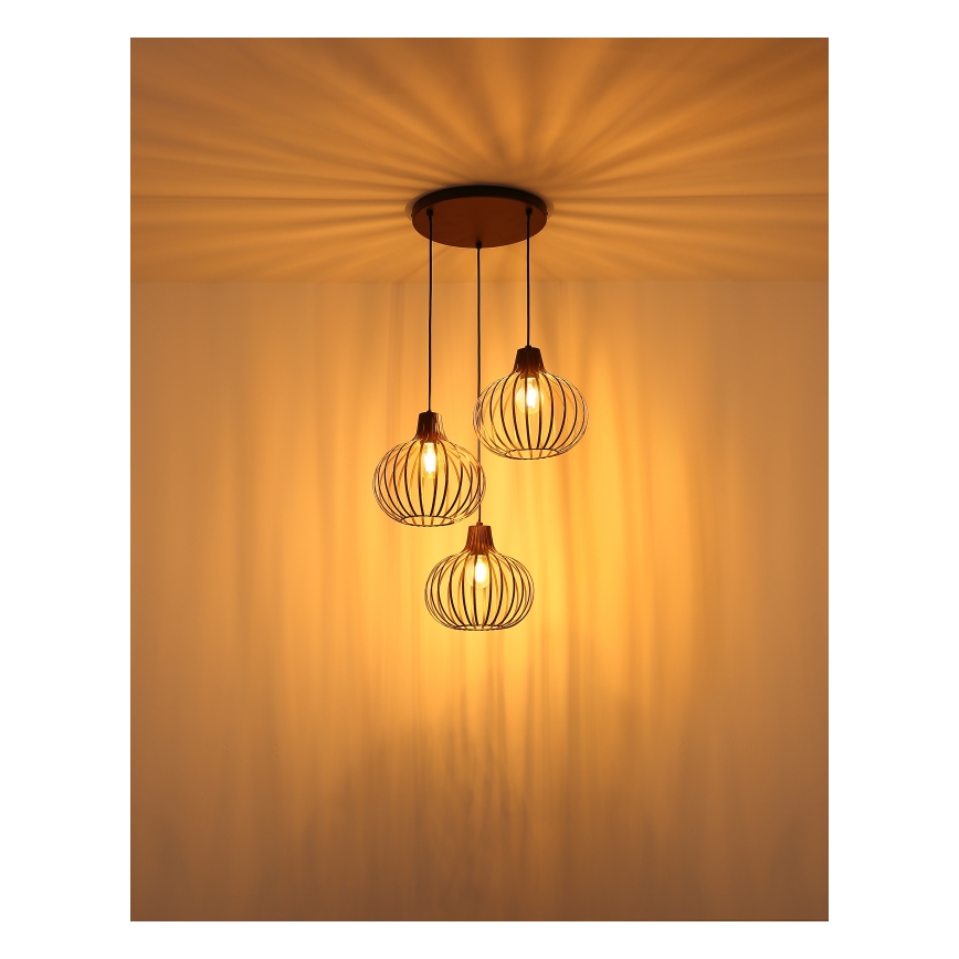 Globo - Κρεμαστό φωτιστικό με καλώδιο 3xE27/40W/230V