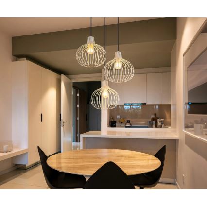 Globo - Κρεμαστό φωτιστικό με καλώδιο 3xE27/40W/230V μπεζ