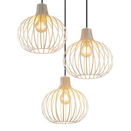 Globo - Κρεμαστό φωτιστικό με καλώδιο 3xE27/40W/230V μπεζ