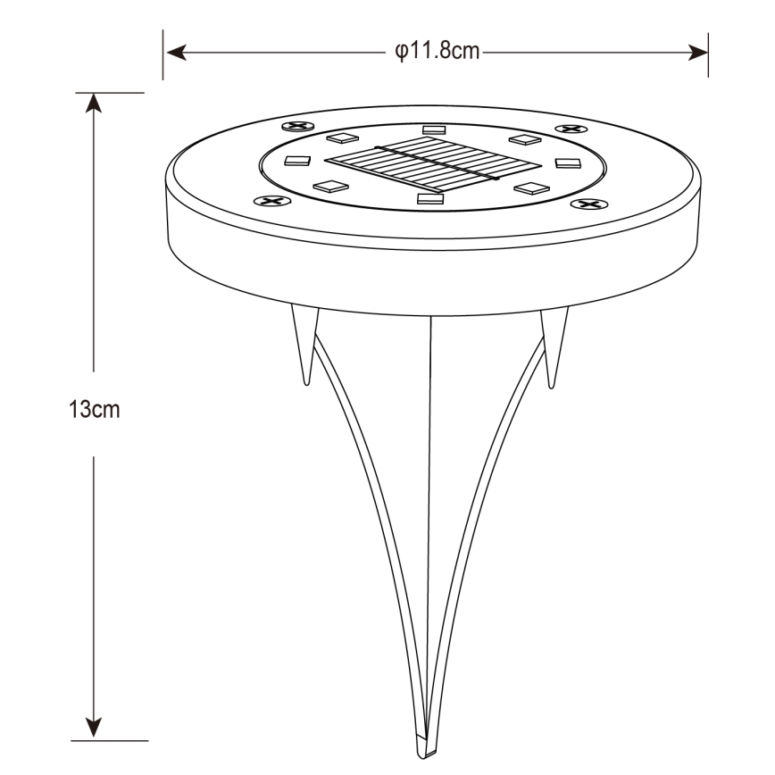 Globo - ΣΕΤ 2x Ηλιακό φωτιστικό LED LED/0,8W/3V IP44 300 mAh