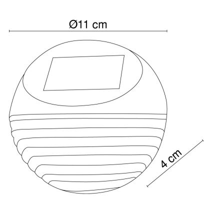 Globo - Ηλιακό φωτιστικό τοίχου LED 2xLED/0,06W/1,2V IP44