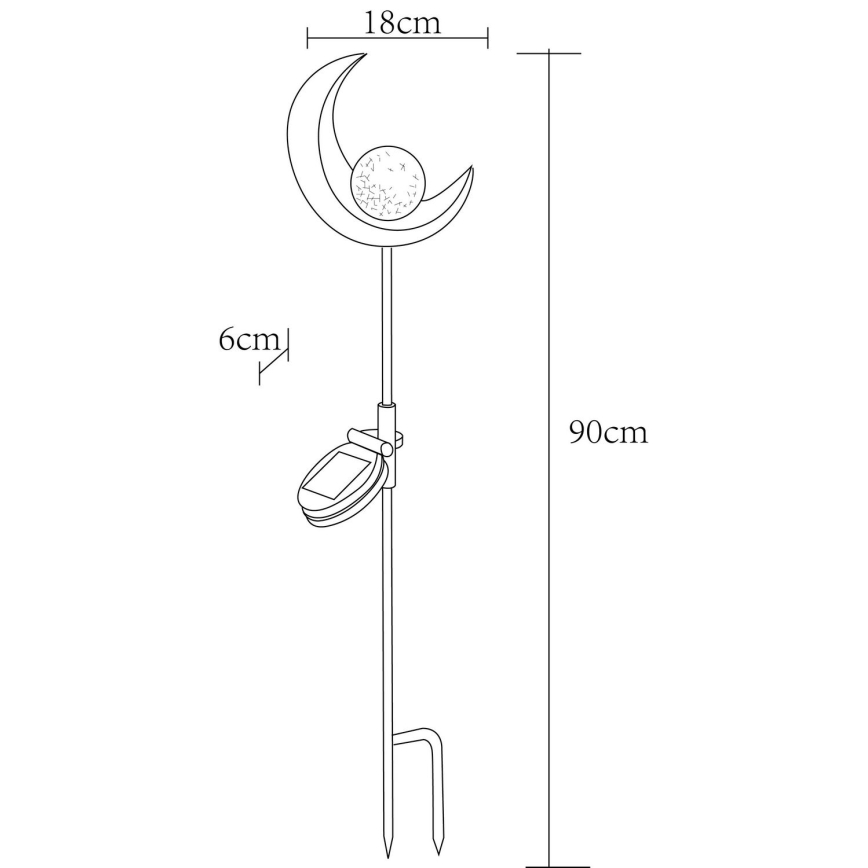 Globo- LED Ηλιακό φωτιστικό LED/0,02W/3V 600mAh IP44 χάλκινο