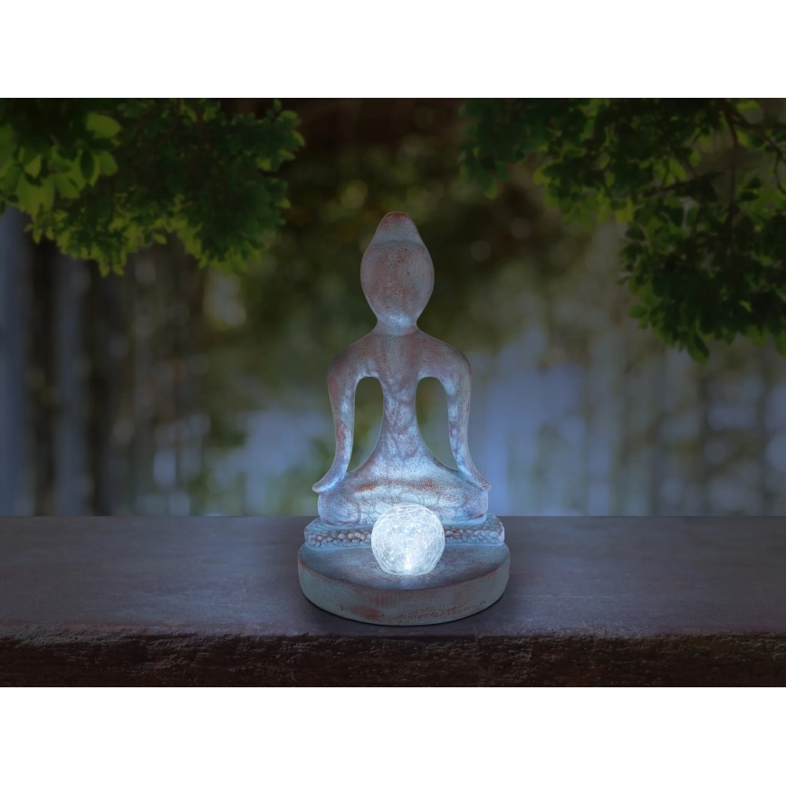 Globo - Ηλιακό φωτιστικό LED/3V IP44 200 mAh, άγαλμα του Βούδα
