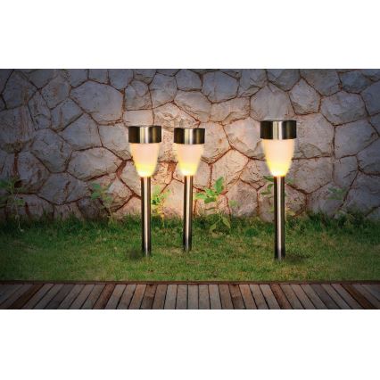Globo - ΣΕΤ 3x Ηλιακή λάμπα 3xLED/0,06W/1,2V IP44 200 mAh
