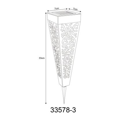 Globo - ΣΕΤ 3x Ηλιακή λάμπα LED LED/0,1W/3V IP44