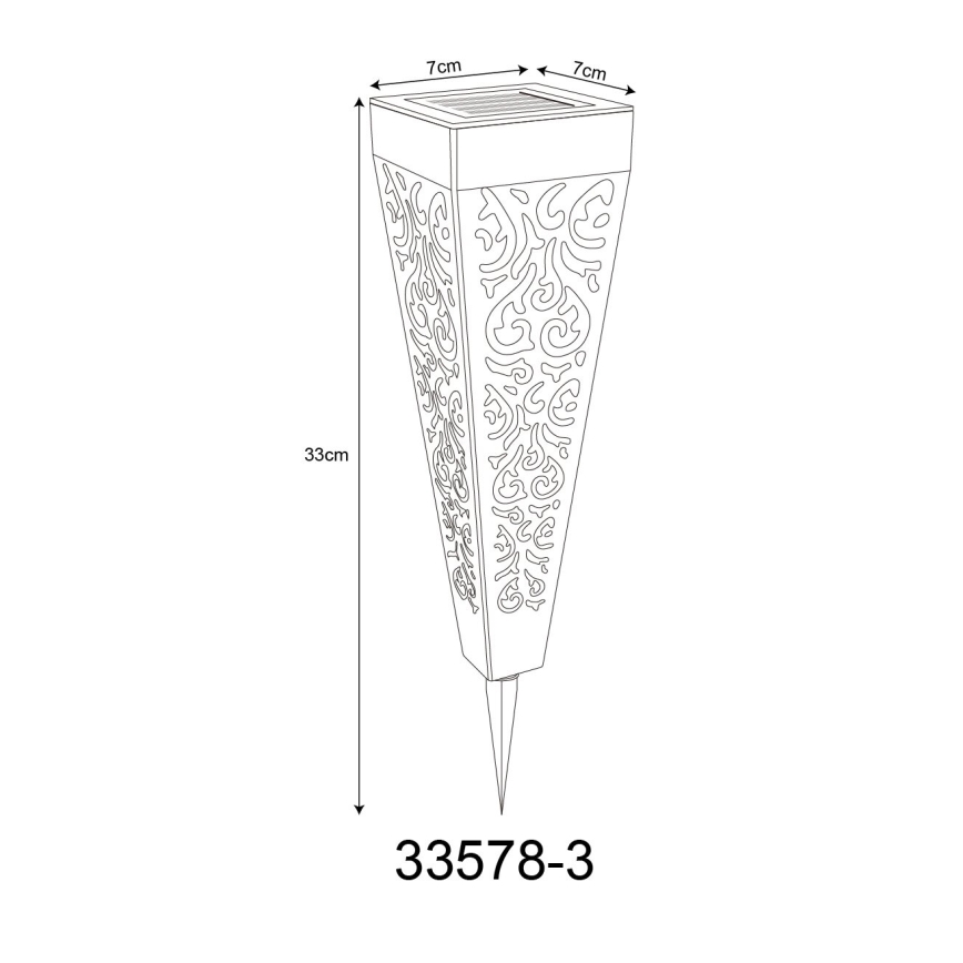 Globo - ΣΕΤ 3x Ηλιακή λάμπα LED LED/0,1W/3V IP44