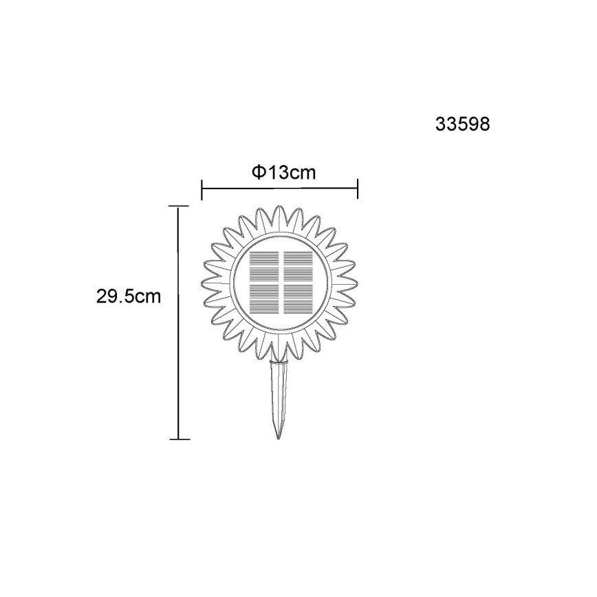 Globo - Ηλιακό φωτιστικό LED LED/0,06W/3V slunečnice IP44 800 mAh
