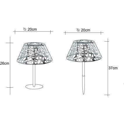 Globo - Ηλιακό φωτιστικό LED LED/0,06W/3V 3000K IP44