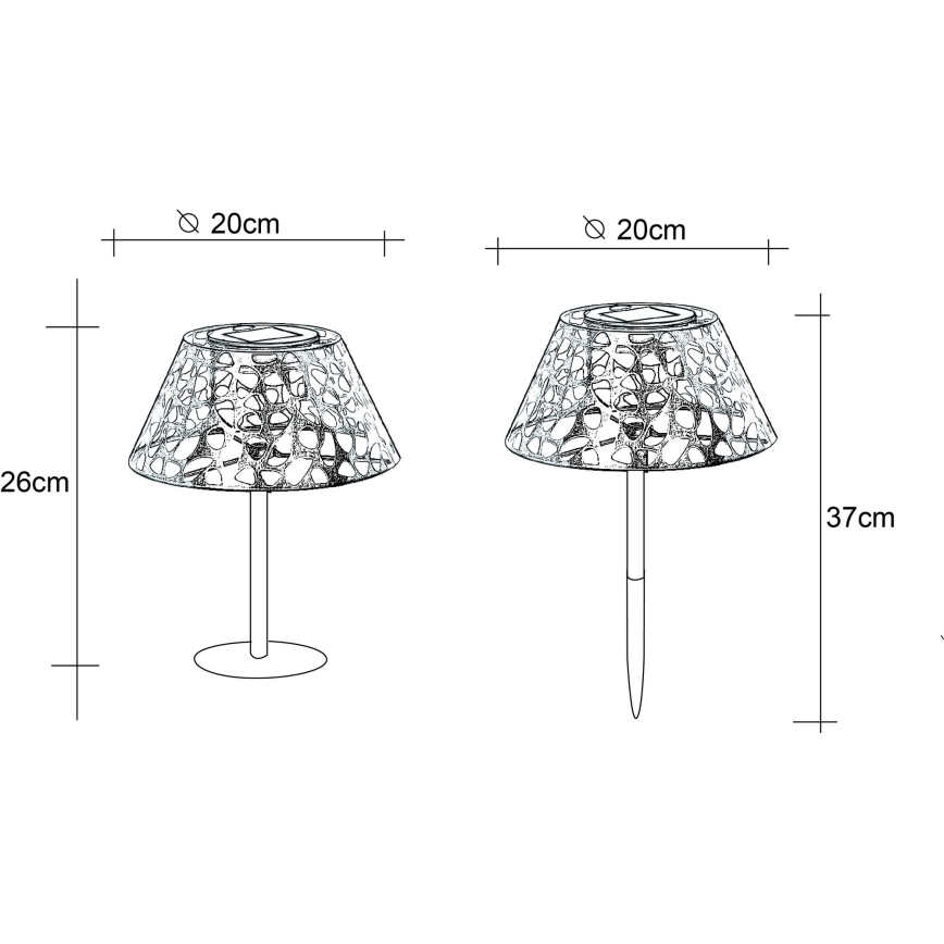 Globo - Ηλιακό φωτιστικό LED LED/0,06W/3V 3000K IP44 300 mAh