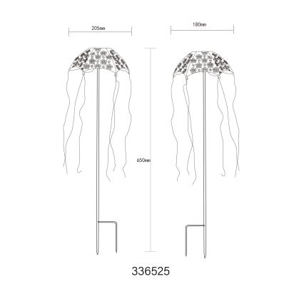 Globo - LED Ηλιακό φωτιστικό LED/3V IP44 300 mAh ομπρέλα